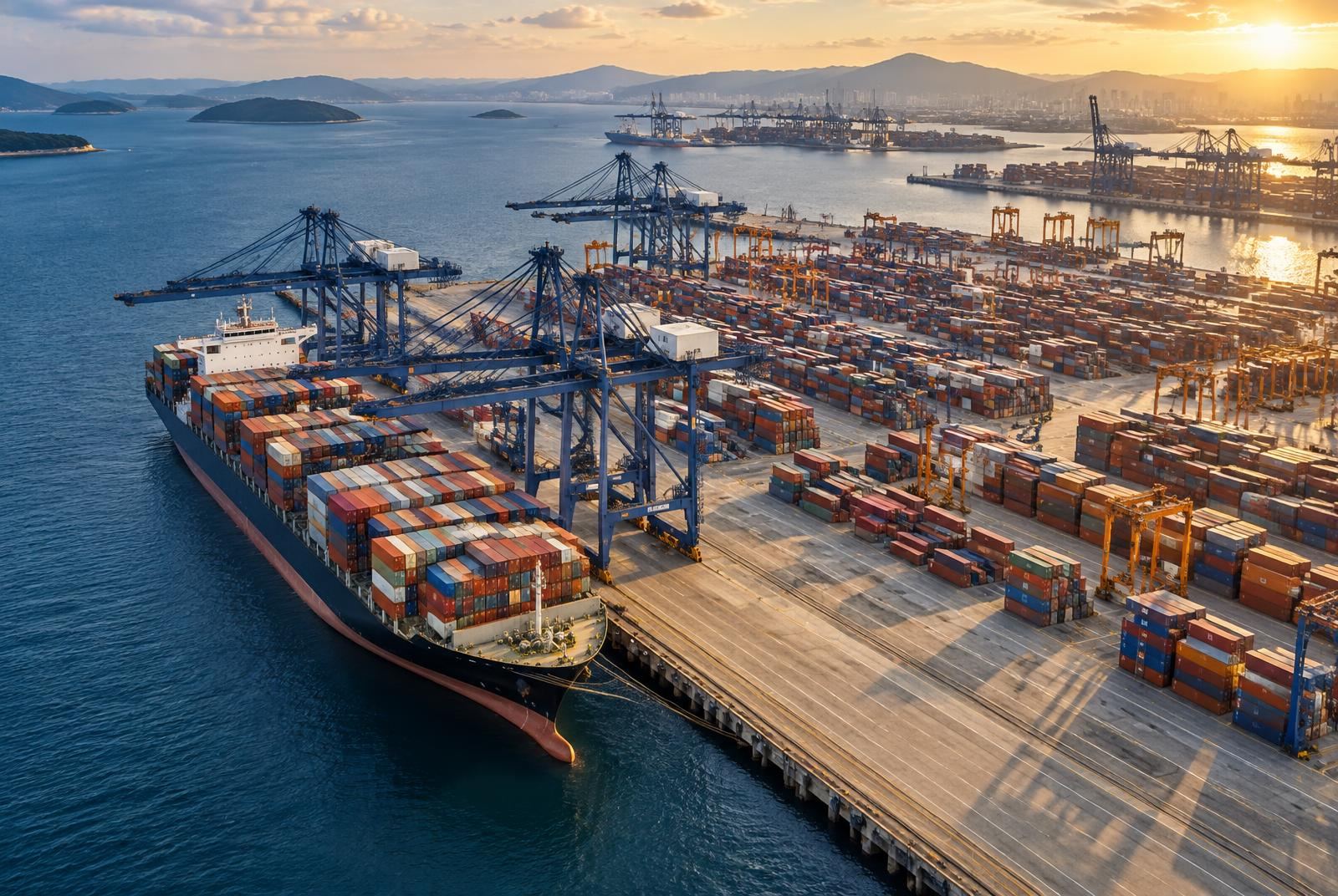 International container terminal and cargo infrastructure